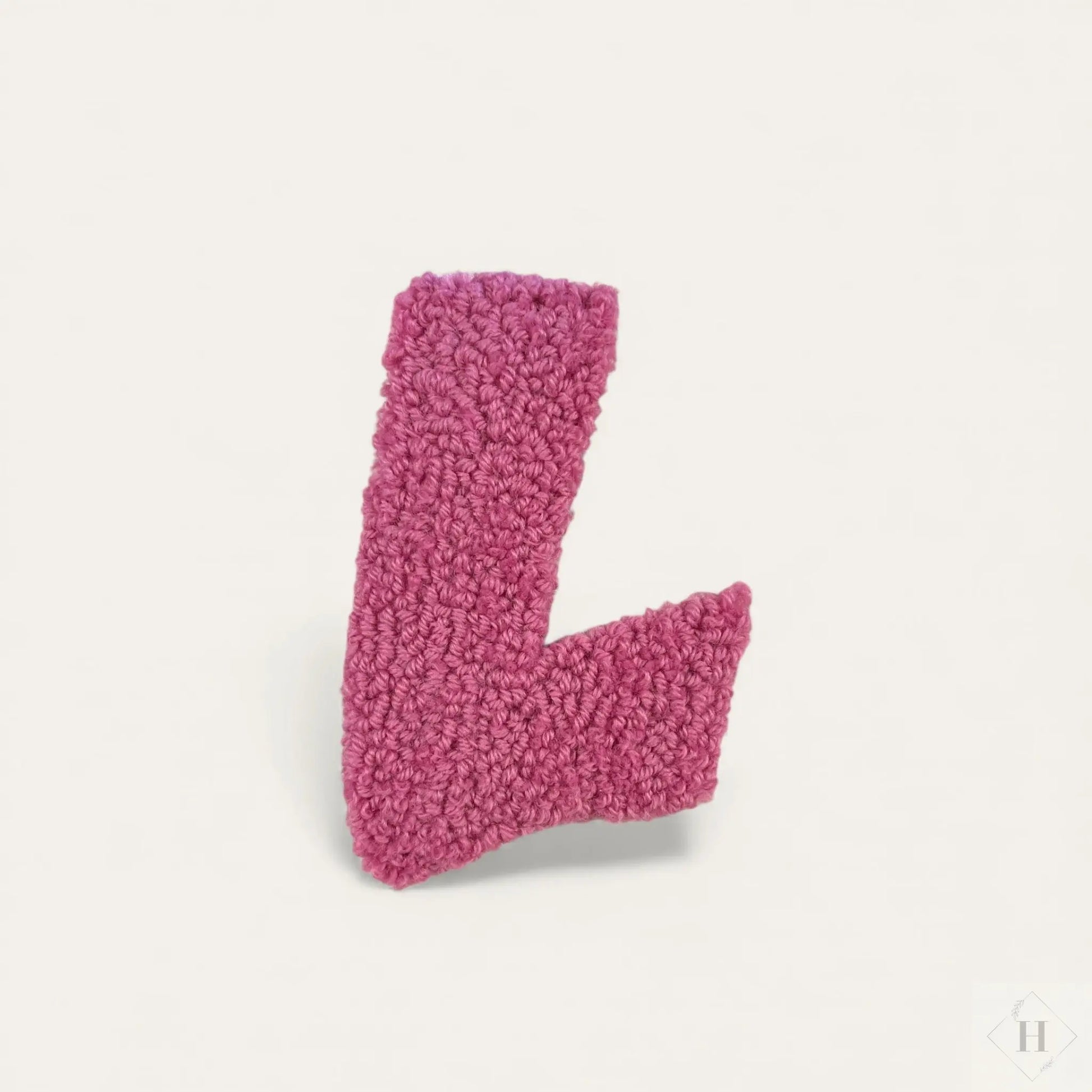 Håndlavet Tuftet Bogstav 14 cm - Personlig Væg Dekoration (L) Flair