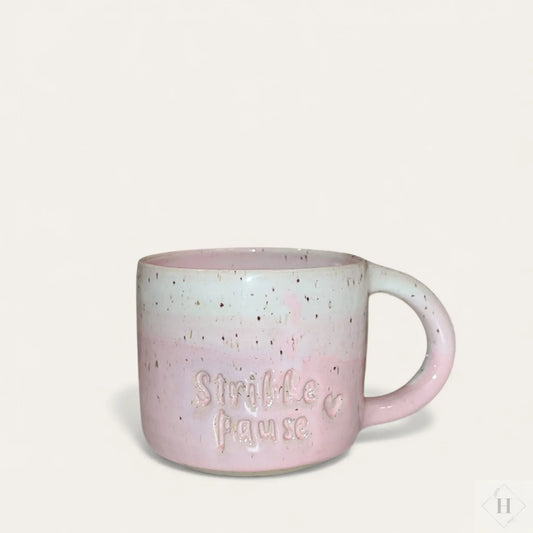 Krus med hank - Strikkepause (lyserød) Clay by Hornstrup