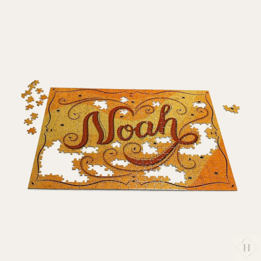 Puslespil med navn - Noah Pen Tool Grafisk