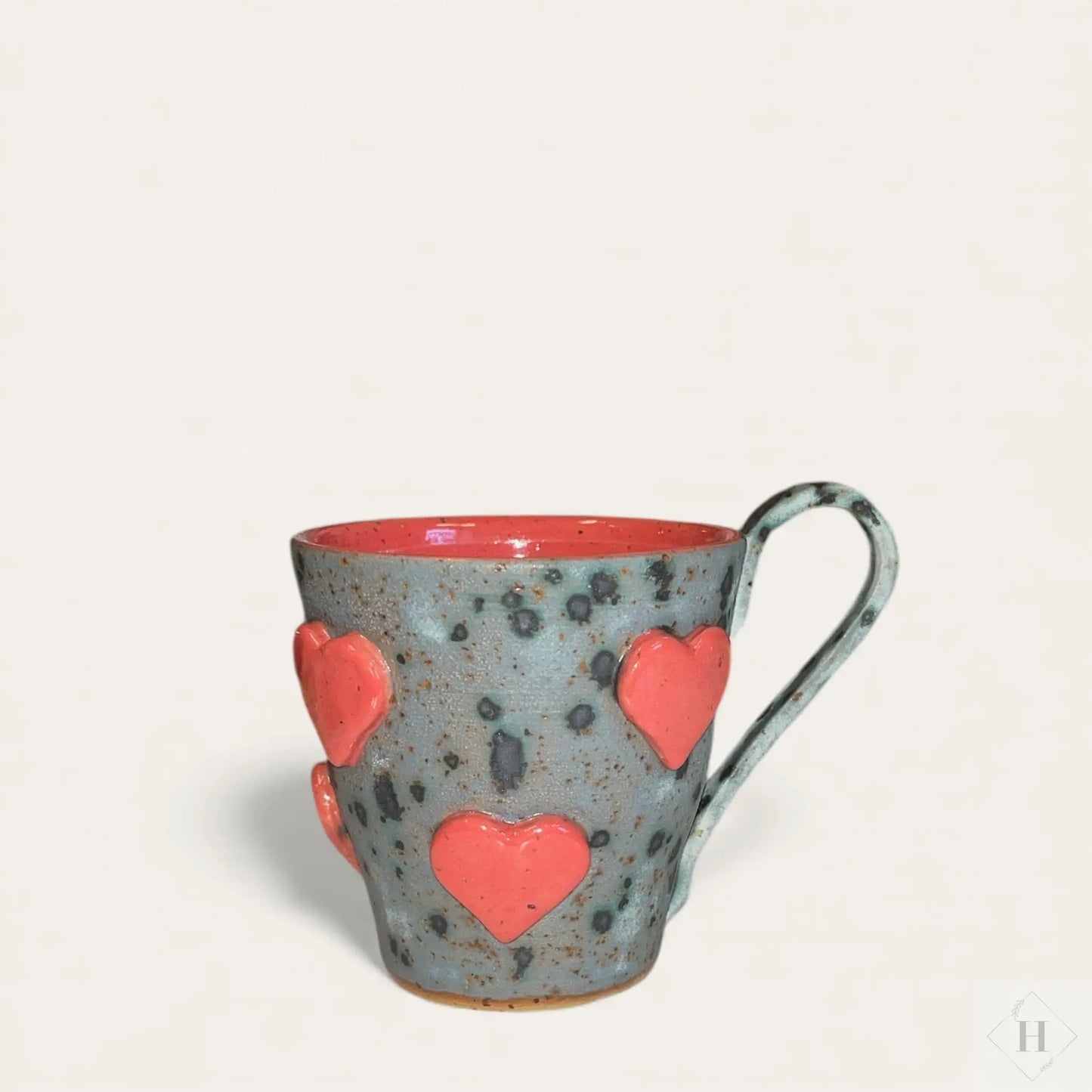 Krus med hank - hjerter Creatrivi