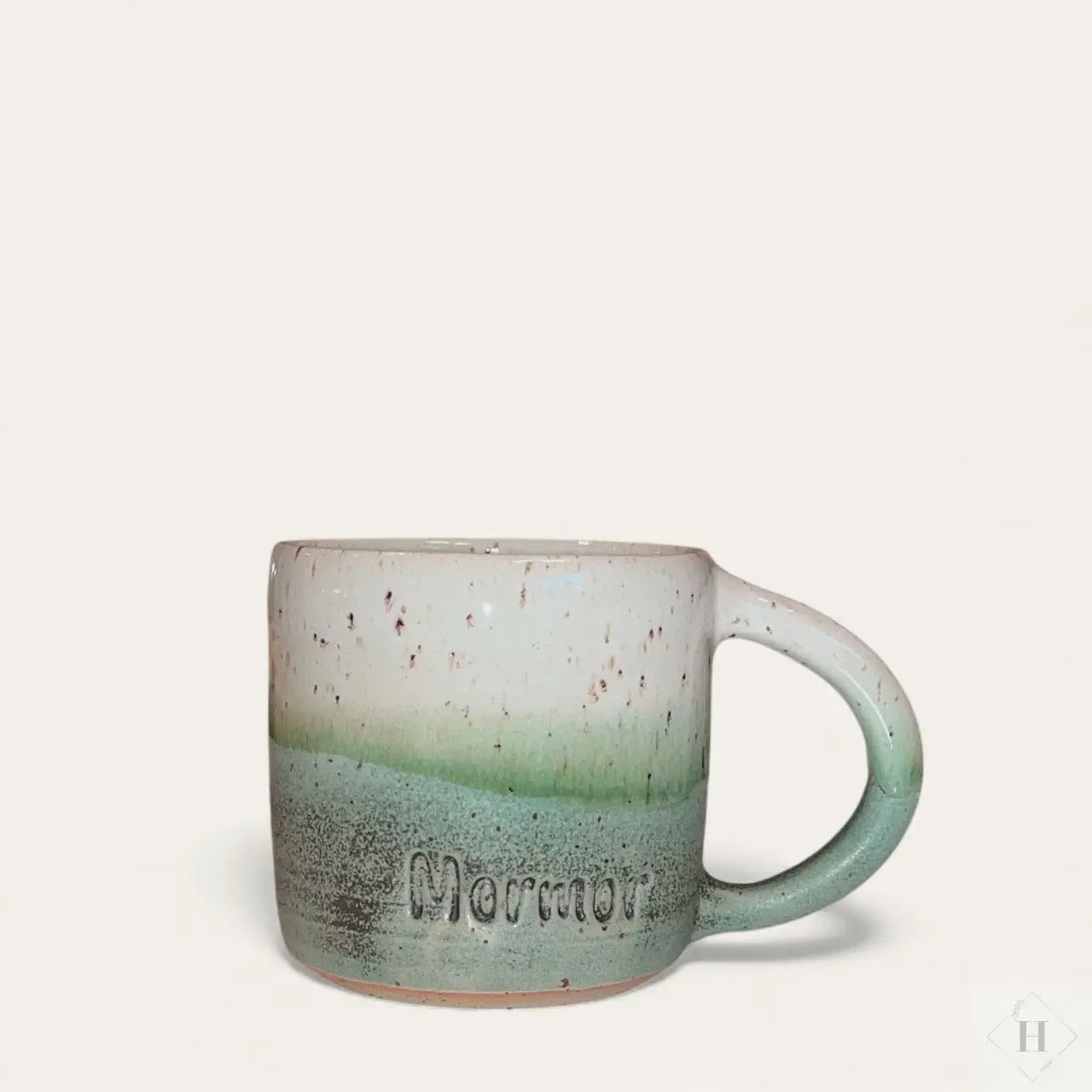 Krus med hank - Mormor (blågrøn) Clay by Hornstrup