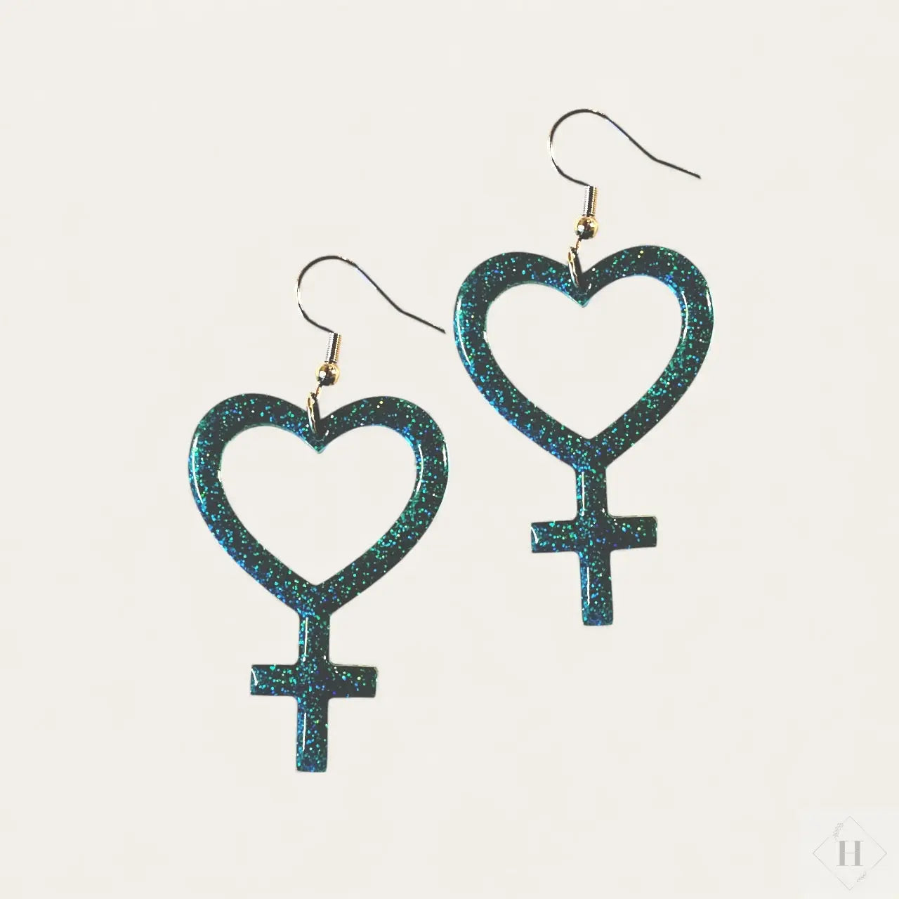 Kvindetegn - blågrøn glimmer Creatrivi