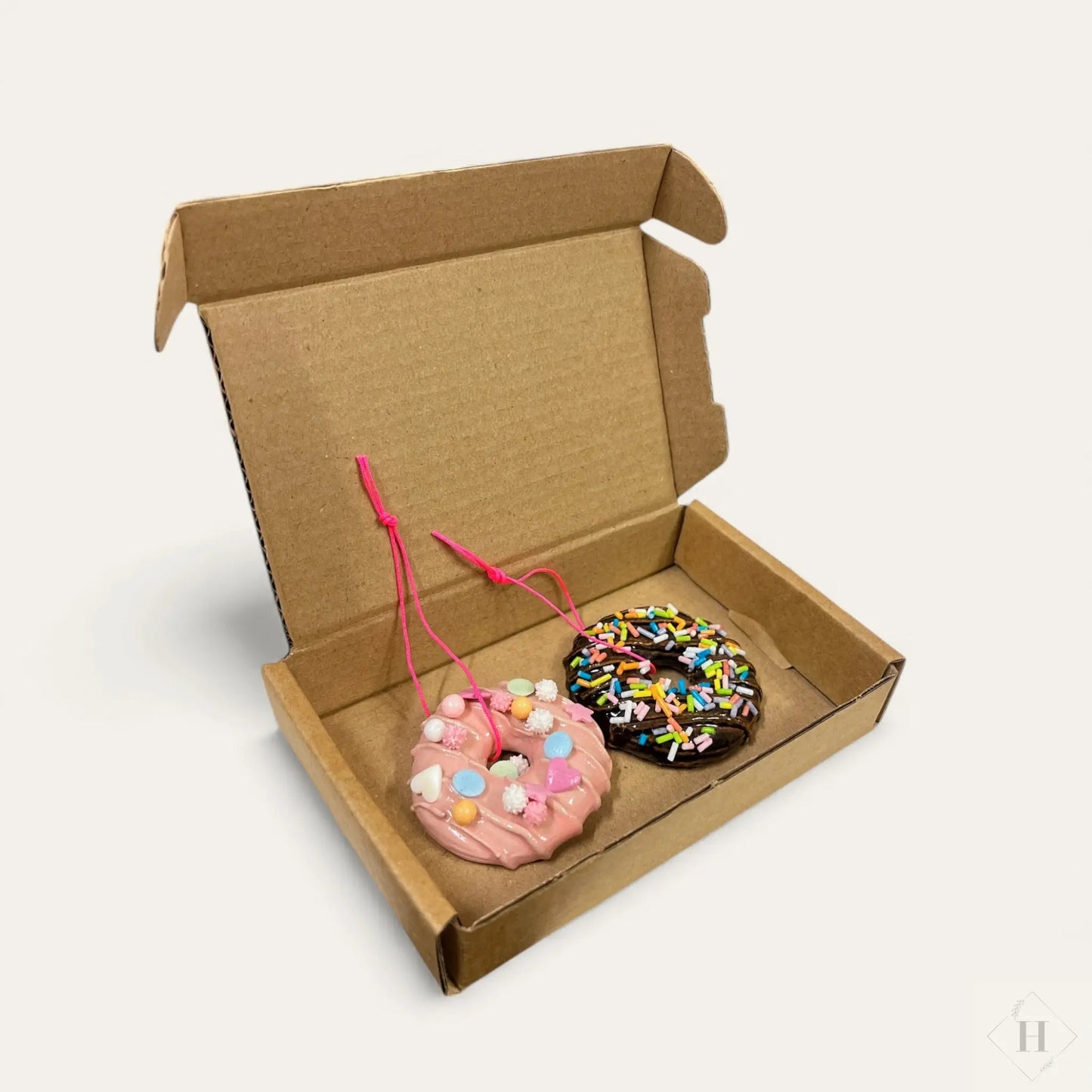 Håndlavede Keramik Doughnuts - Gaveæske med 2 stk Gitte Bramm