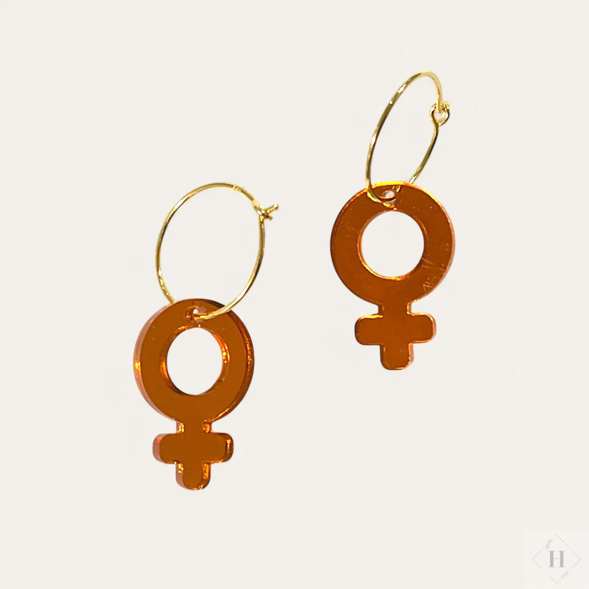 Kvindetegn - orange Håndlavet af