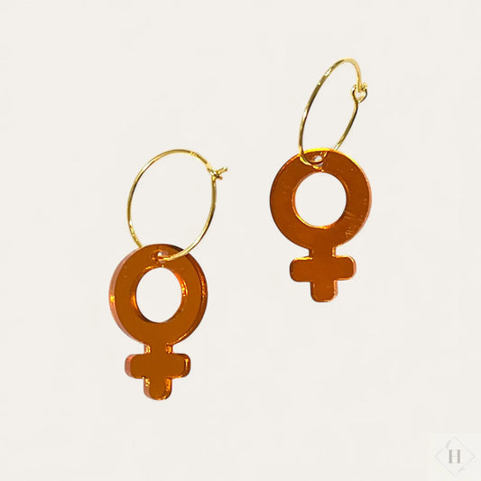 Kvindetegn - orange Håndlavet af