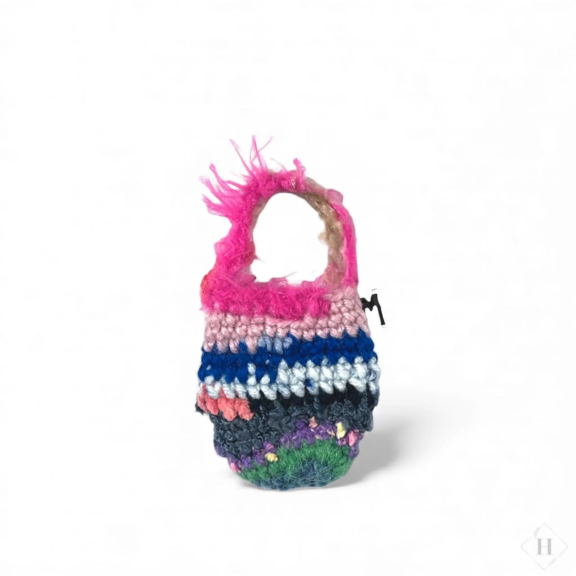 Mini Totebag - Hæklet Taskevedhæng 9 cm Møhlde