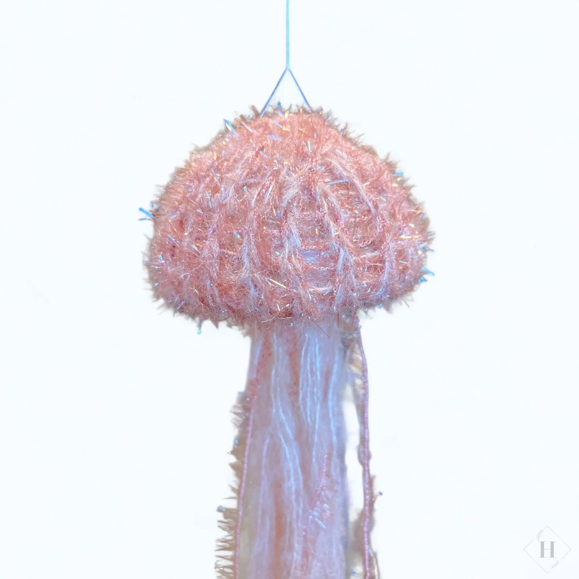 Hæklet glimmer goble - rosa Irene Kokholm