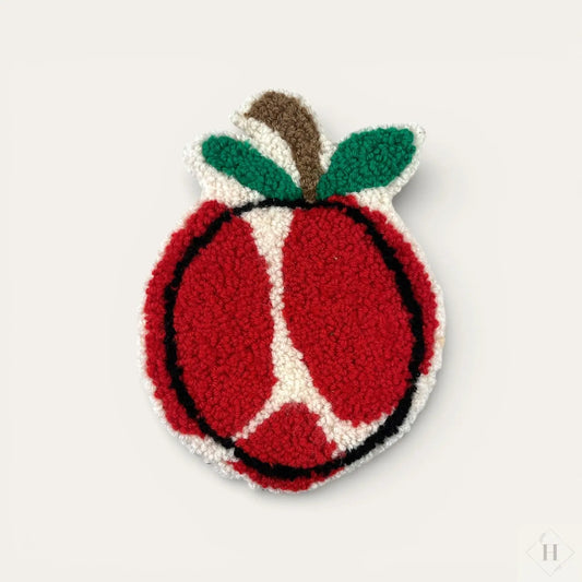 Tuftet vægophæng -  rødt æble m/blad Flair