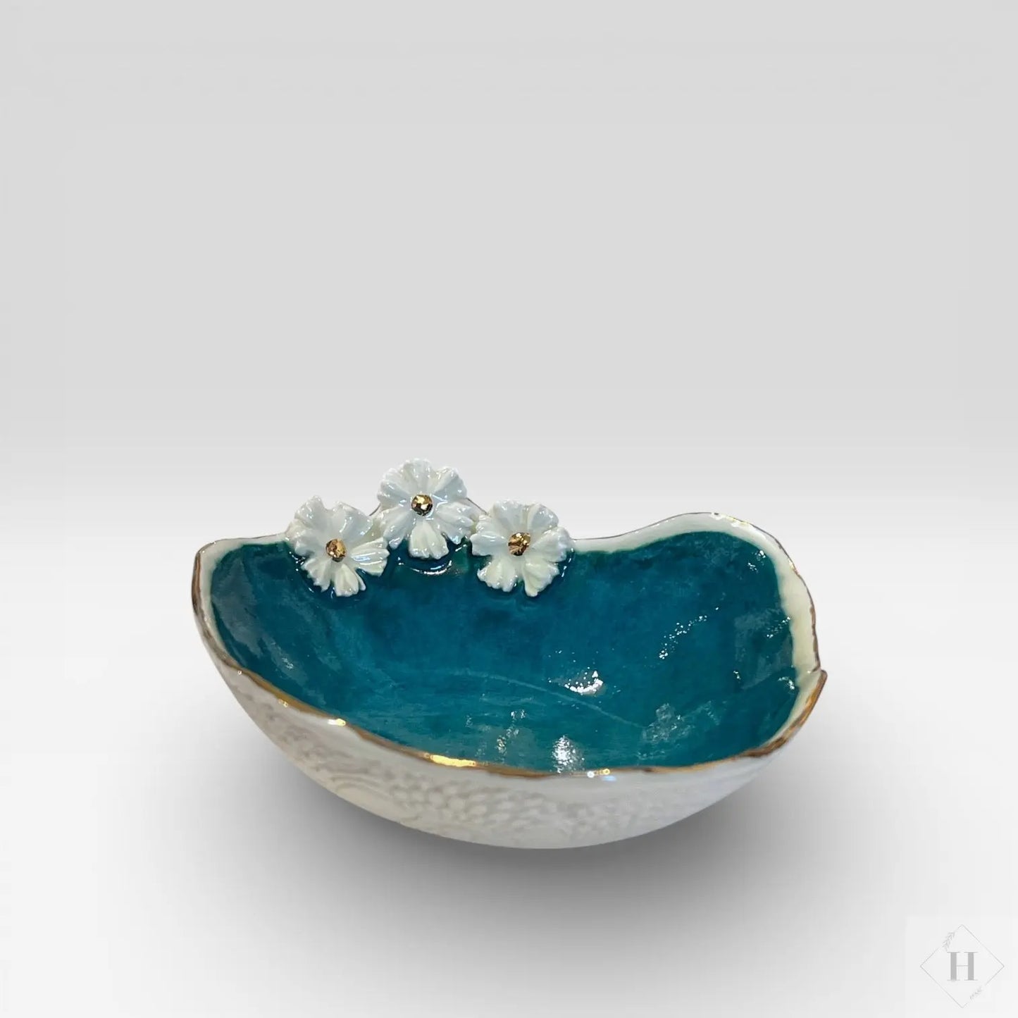 Skål i porcelæn - petroleum Jøwjøw