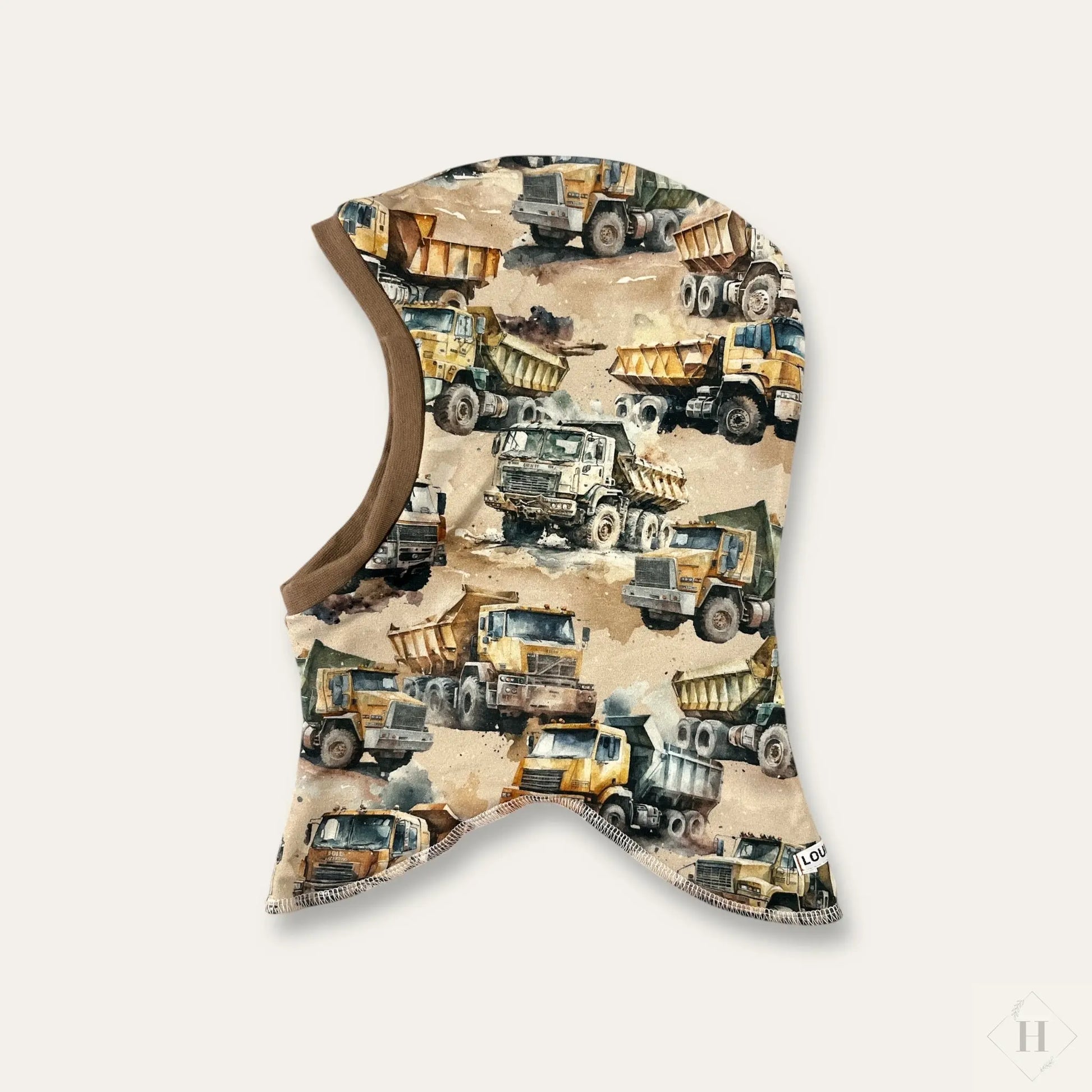 Håndlavet Baby Elefanthue Jersey Str 49-52 - Varm To-Lags Vinterhue 18 Mdr-4år Louifax