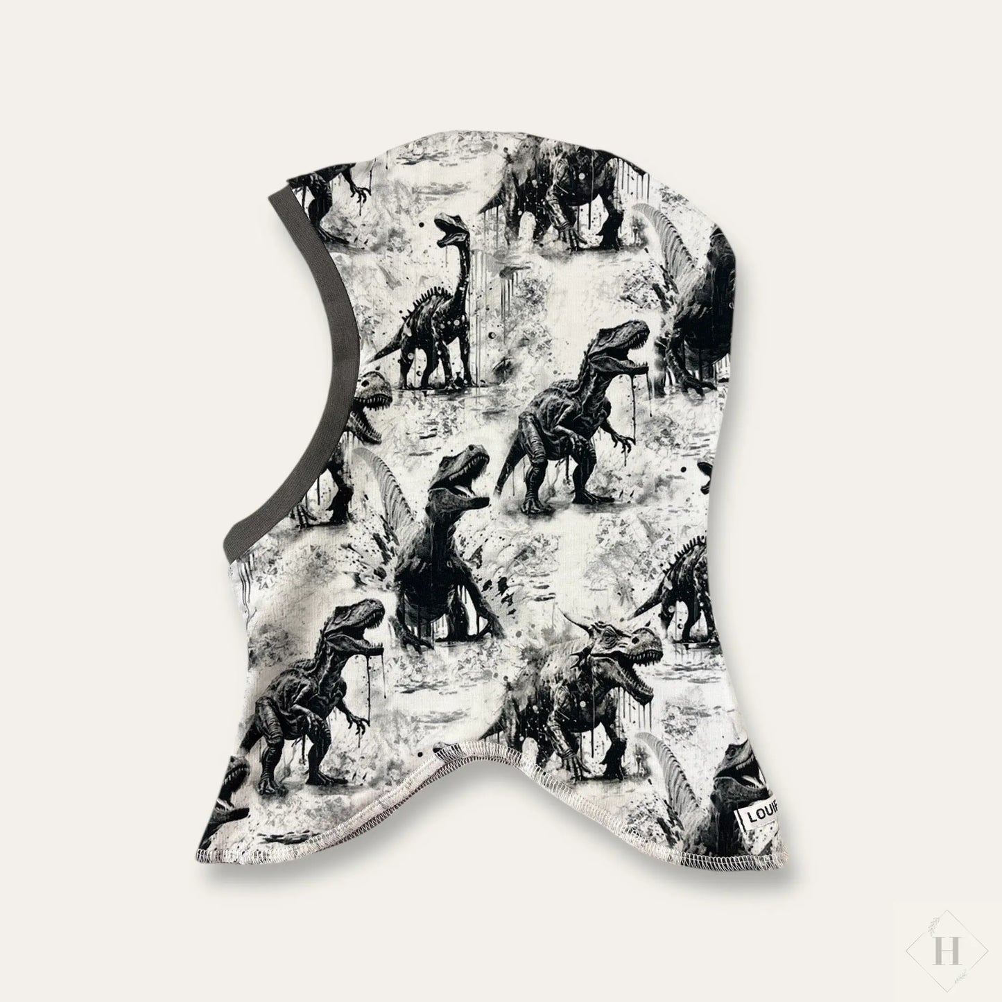 Håndlavet Baby Elefanthue Jersey Str 49-52 - Varm To-Lags Vinterhue 18 Mdr-4år Louifax