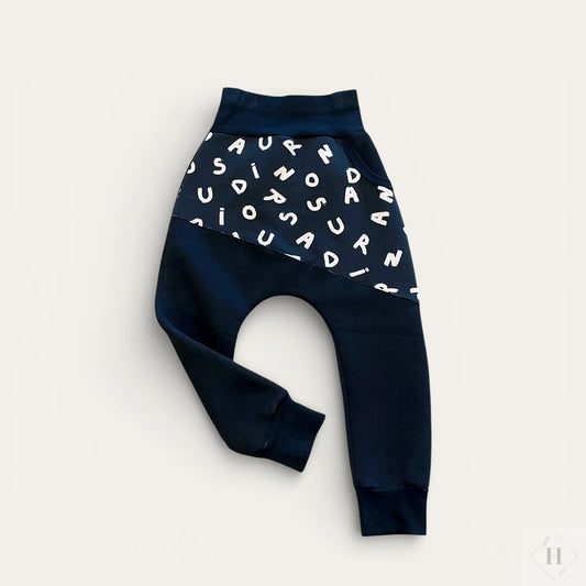 Håndlavet sæt trøje og Bukser Str 110 - Blødt Jersey og isoli Sæt med Bogstaver Louifax