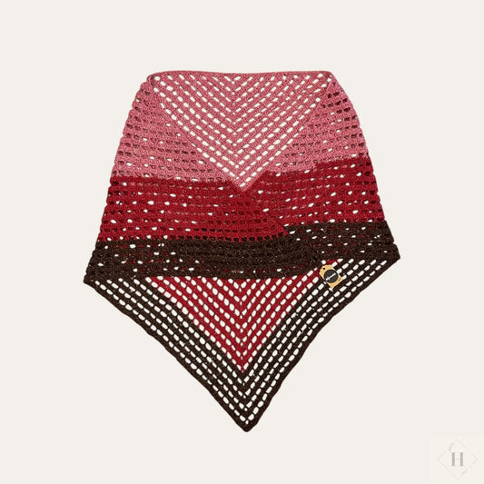 Hæklet sjal i uld Famalut