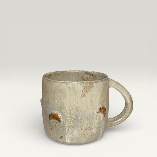 Håndlavet keramik krus med hank - Croissant design Clay by Hornstrup