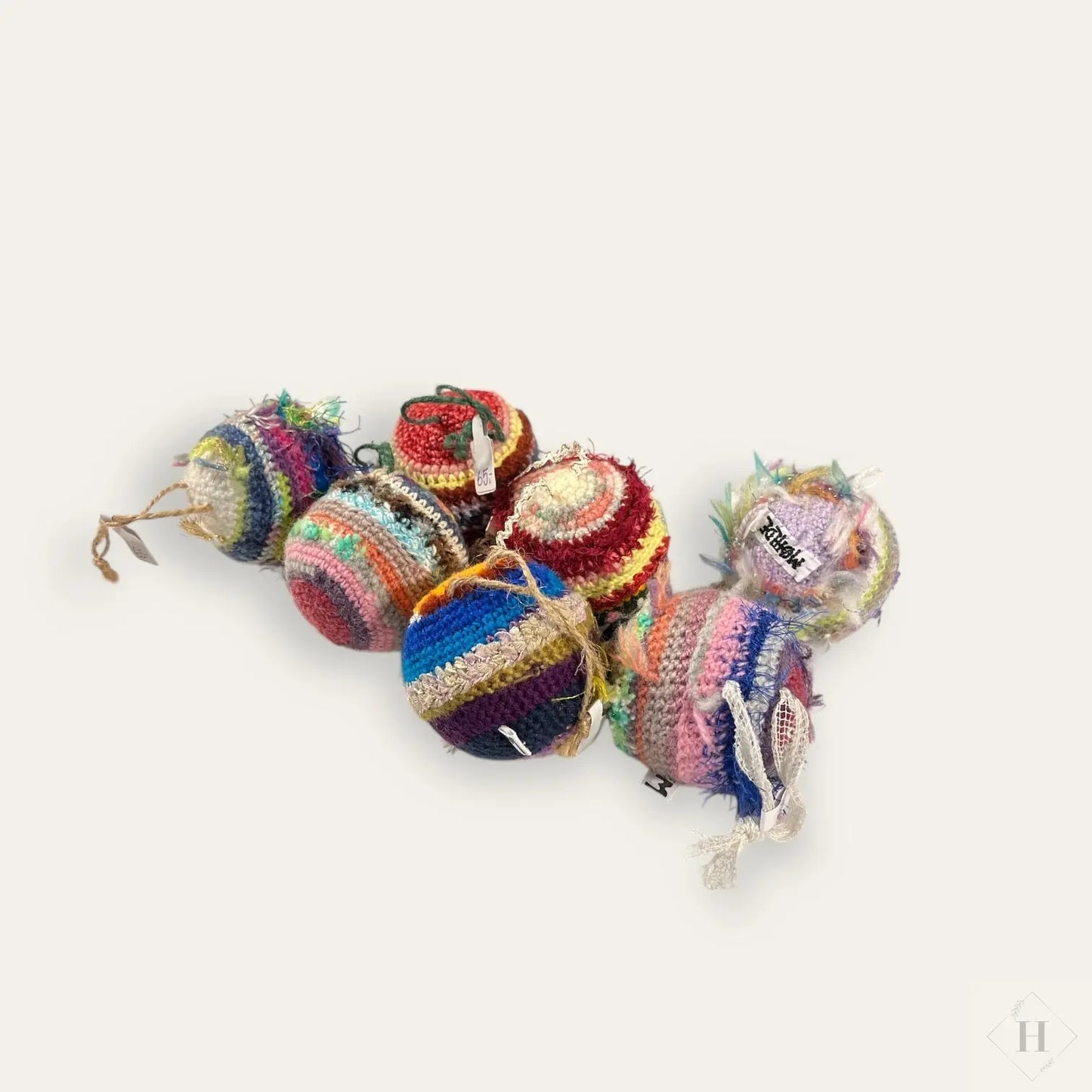 Hæklede farverige ophæng Møhlde