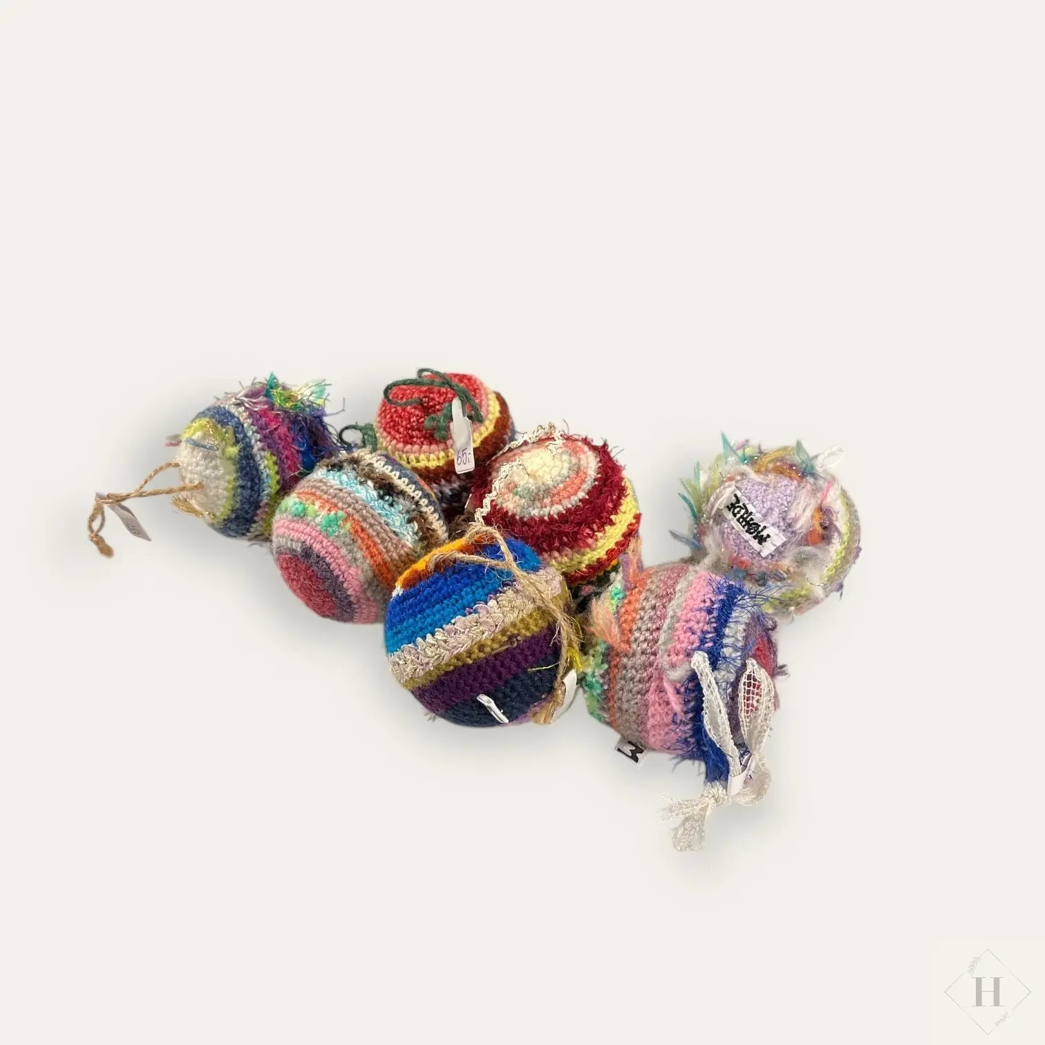 Hæklede farverige ophæng Møhlde