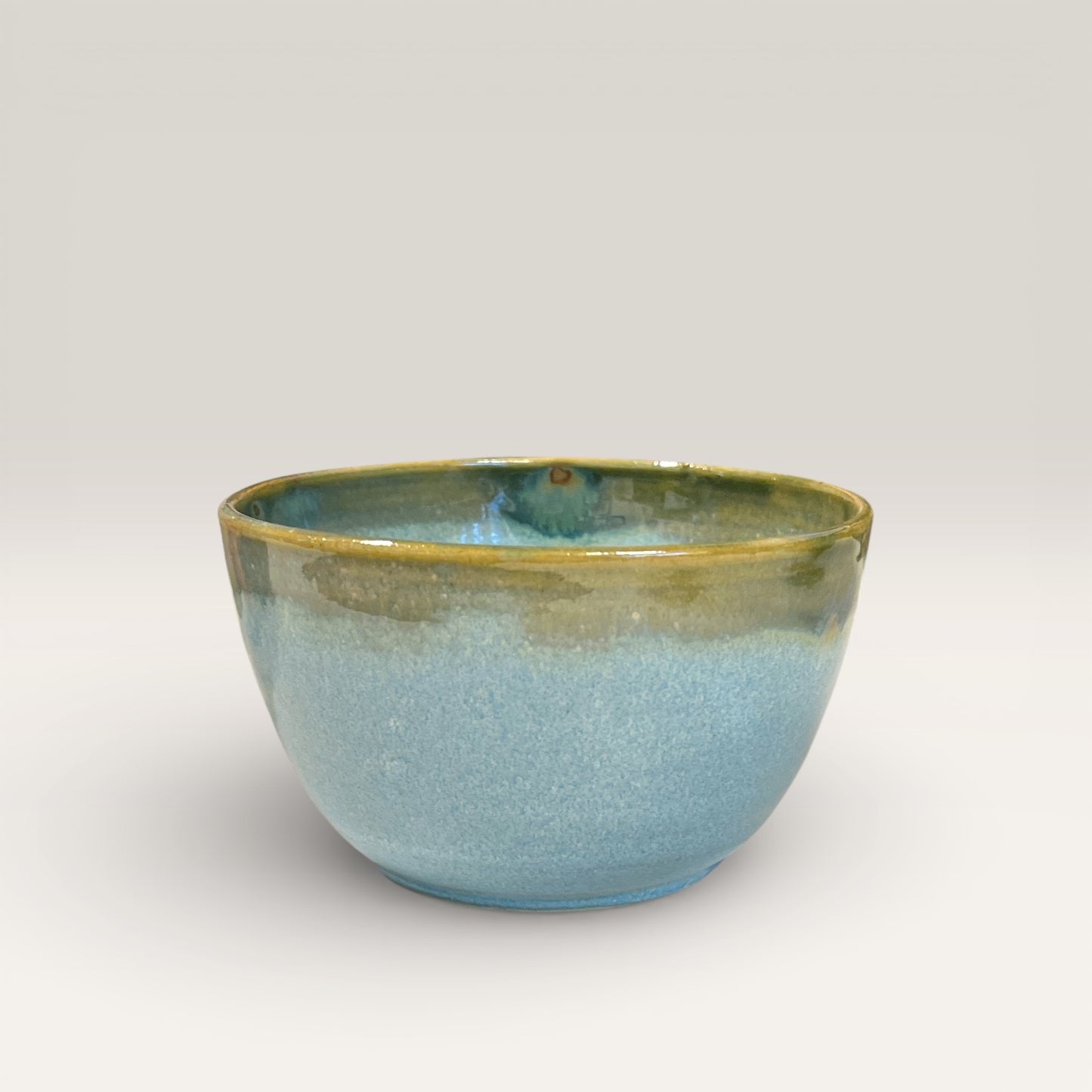 Skål i keramik - blå/grøn