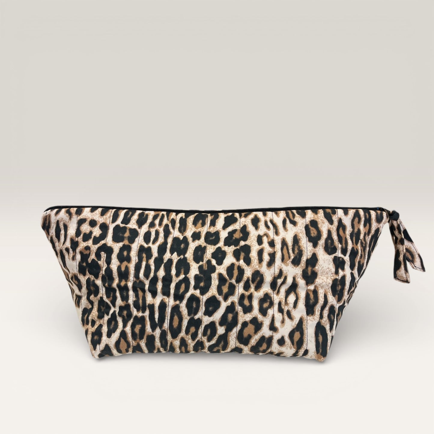 Toilettaske Leopard - Håndlavet Quiltet Viskose