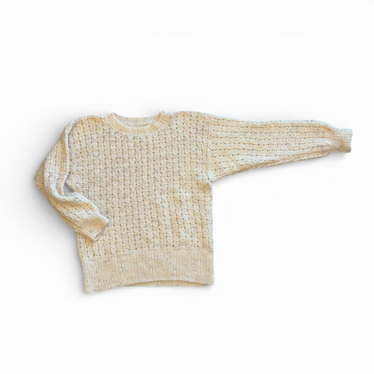 Strikket trøje i 100% uld - Basket Weave