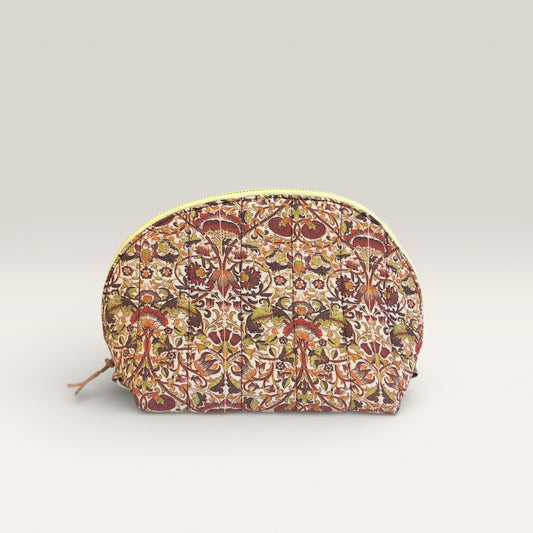Makeup pung - rødbrun/grøn