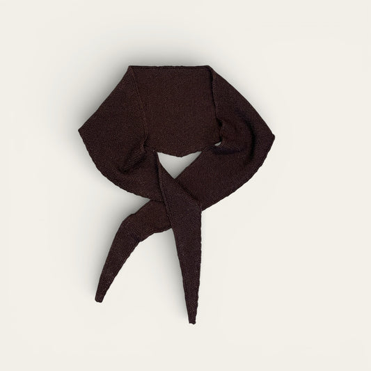 Tørklæde i baby merino - brun