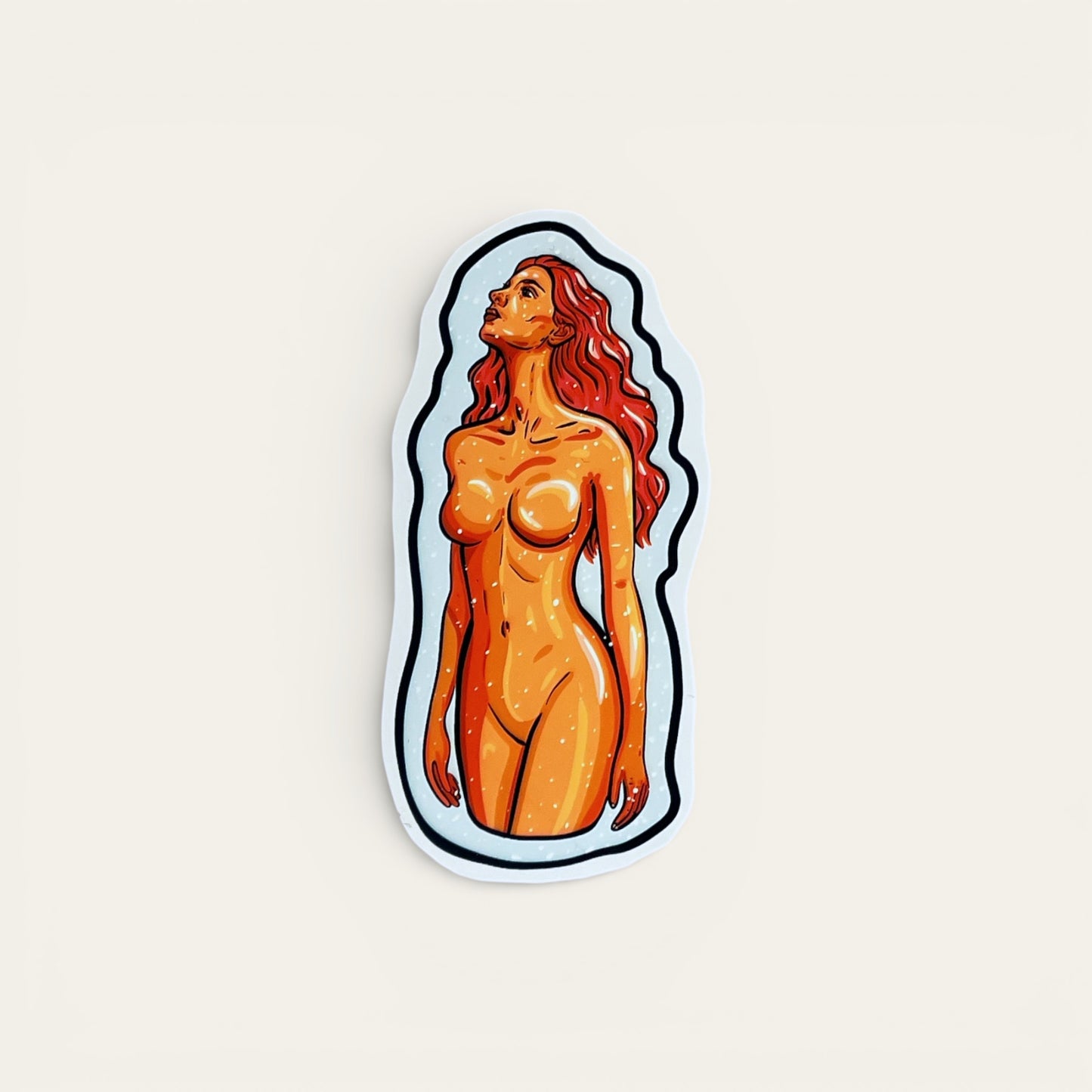 Sticker - orange woman