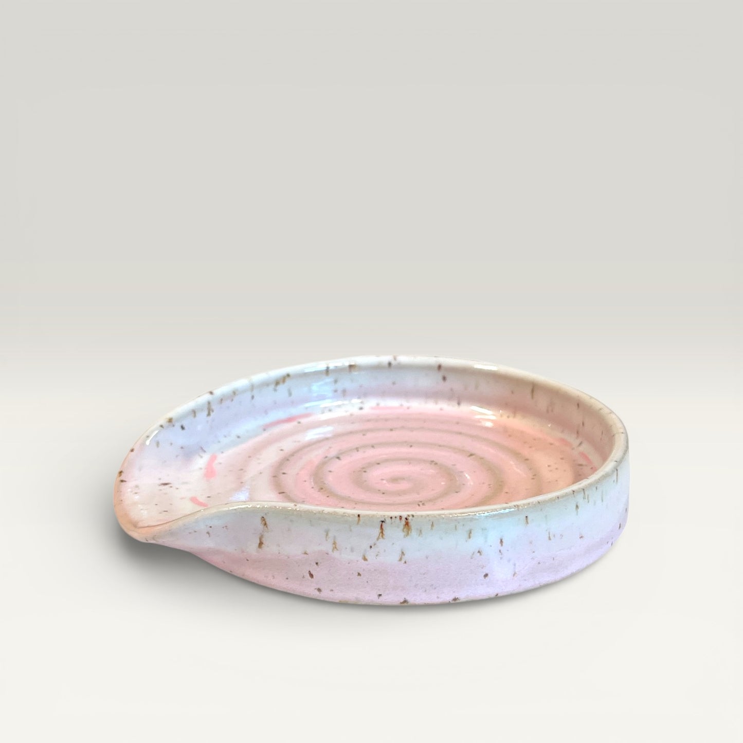 Spoon rest i keramik - lyserød