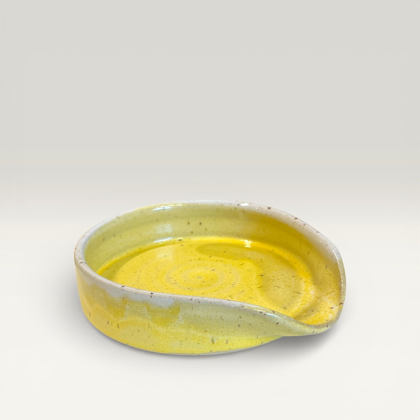 Spoon rest i keramik - gul