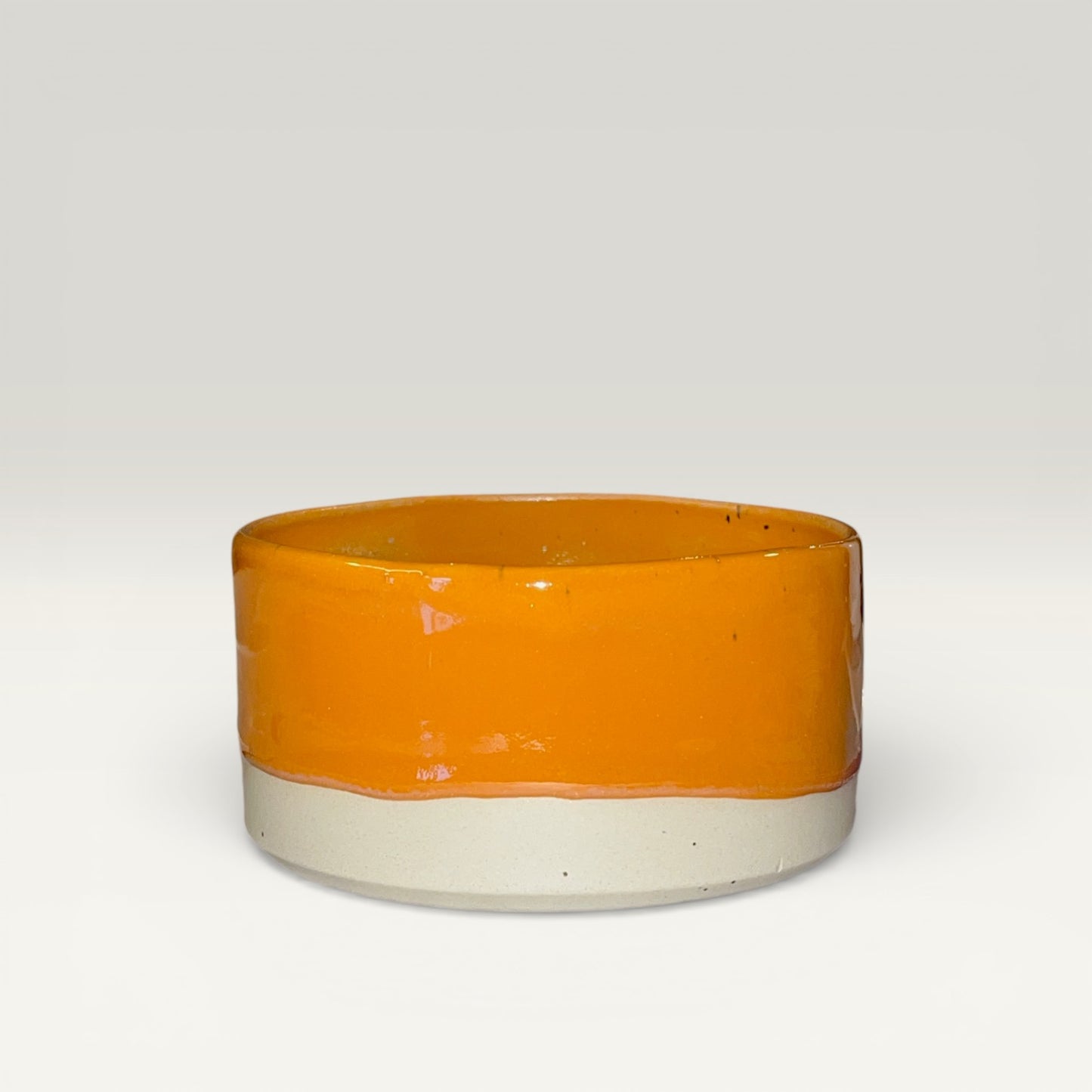 Skål med lige sider - brændt orange