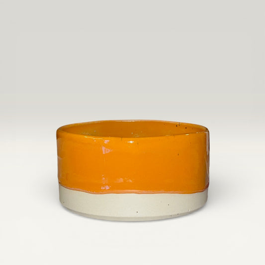 Skål med lige sider - brændt orange