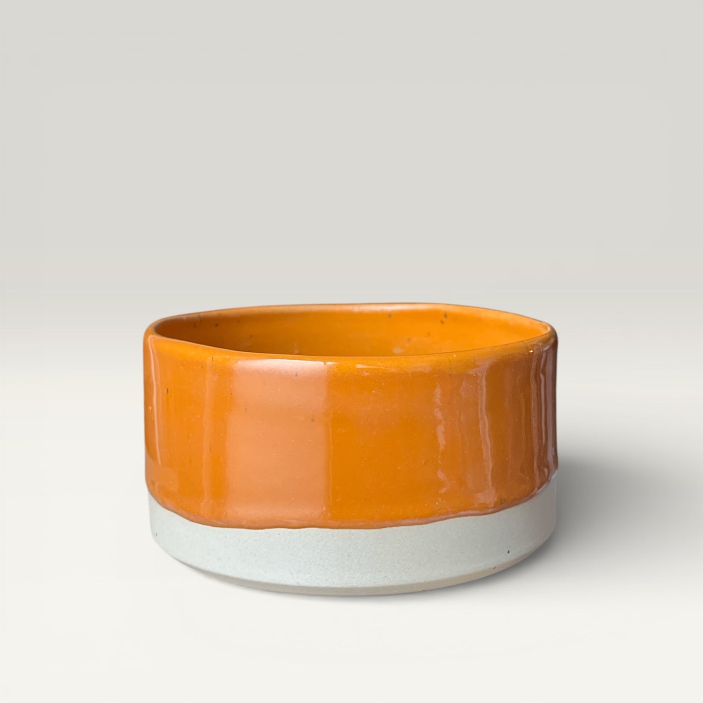 Skål med lige sider - brændt orange