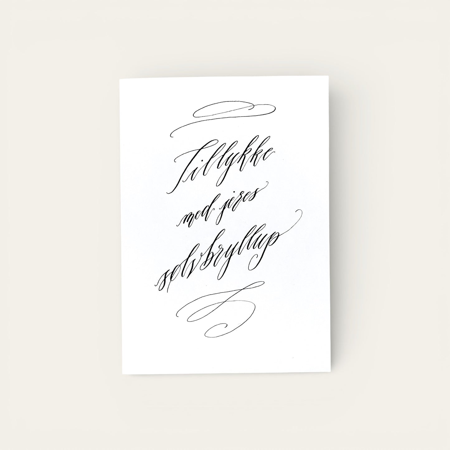 Håndskrevet kort - sølvbryllup