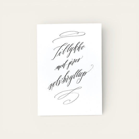 Håndskrevet kort - sølvbryllup