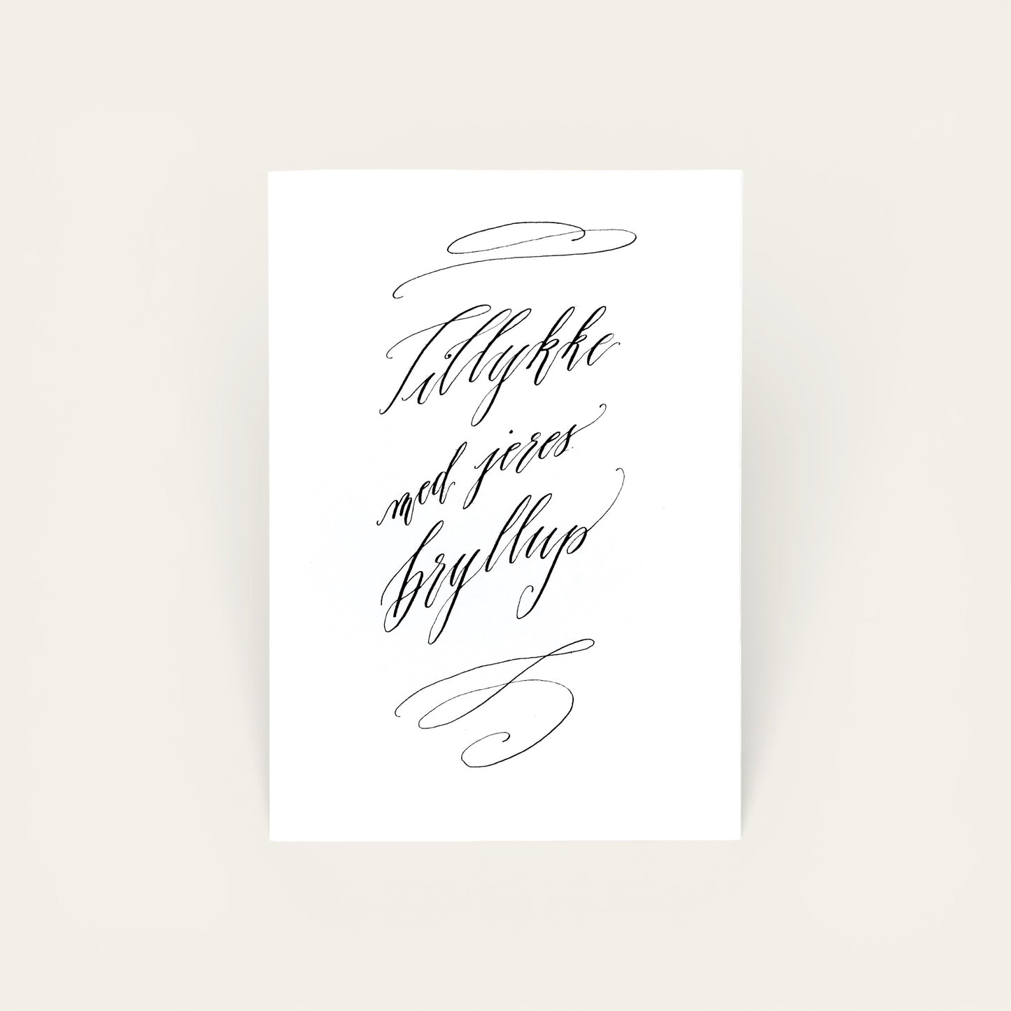 Håndskrevet kort - bryllup