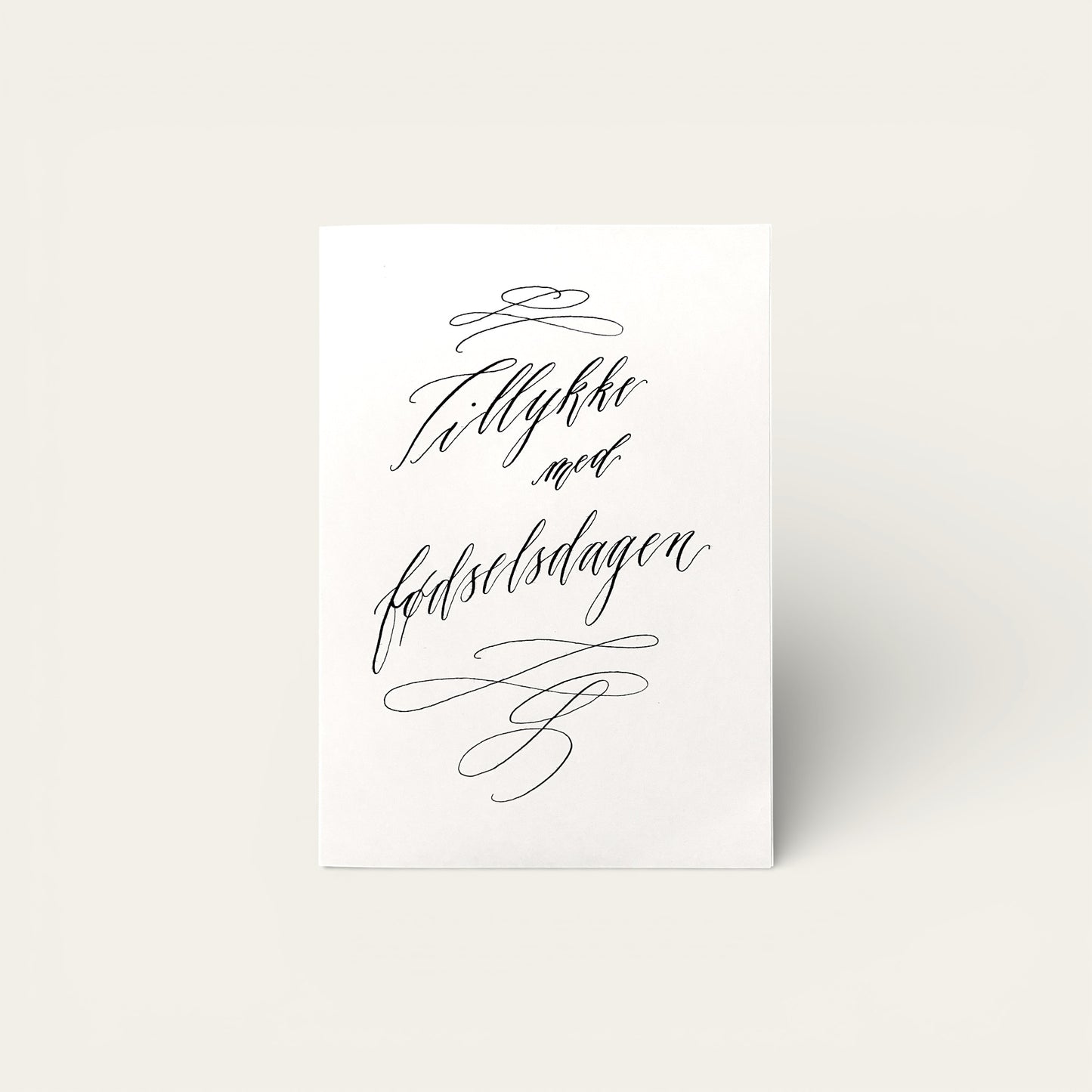 Håndskrevet kort - fødselsdag