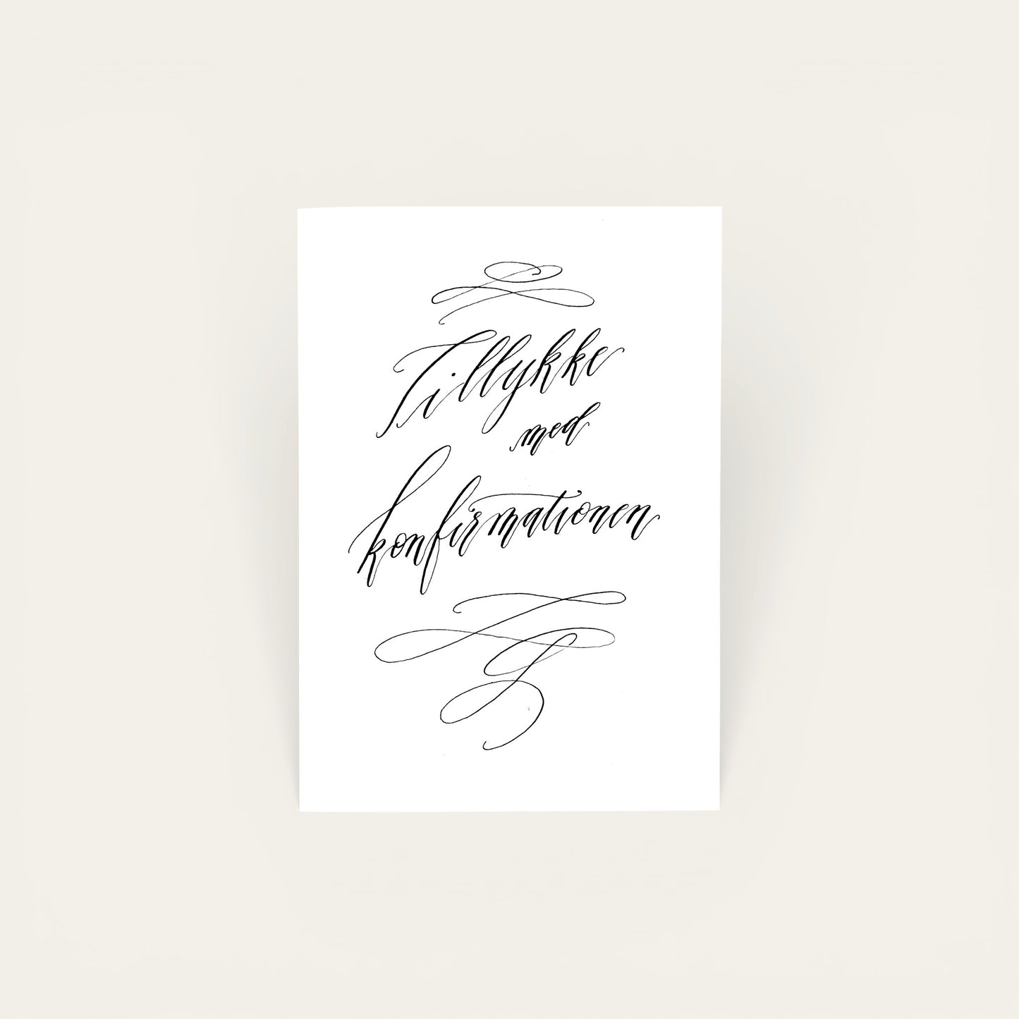 Håndskrevet kort - konfirmation