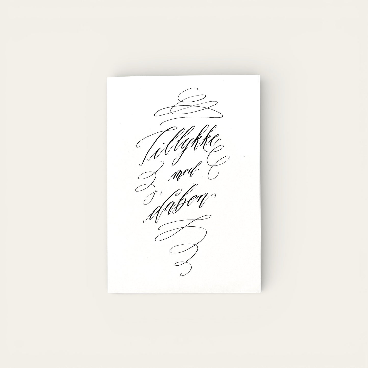 Håndskrevet kort - dåb