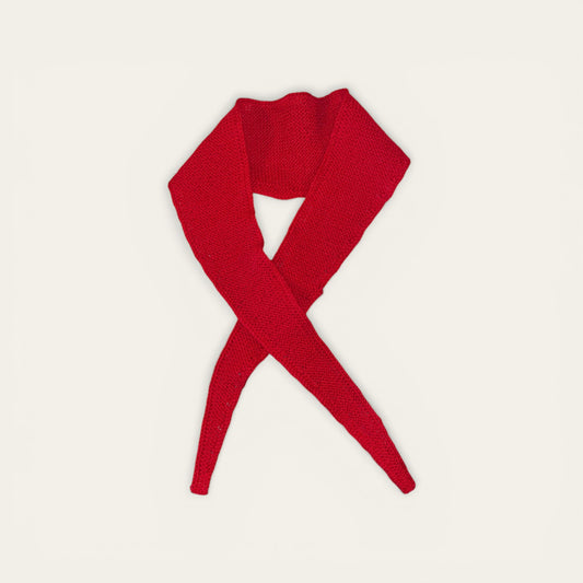 Smalt tørklæde i akryl - rød