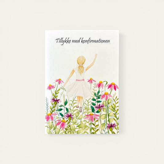 Konfirmationskort til pige
