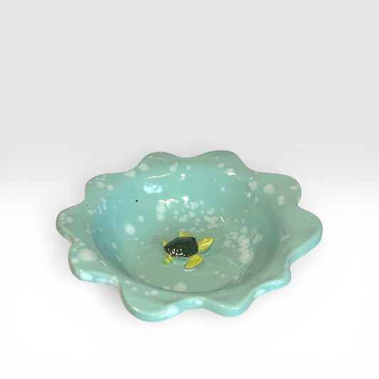 Dekorations skål med skildpadde