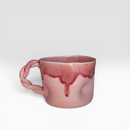 Krus med snoet hank - lyserød