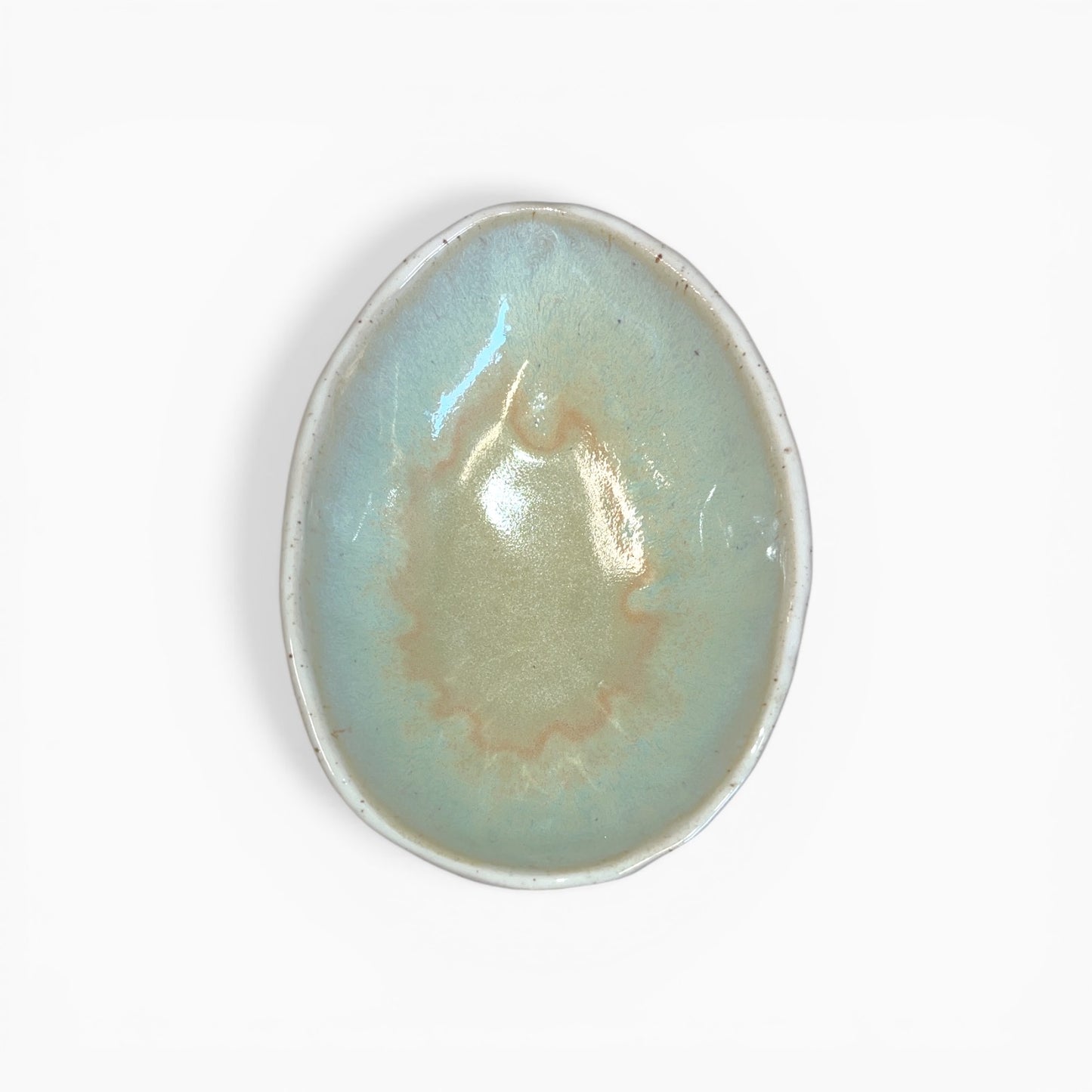 Skål formet som et påskeæg - grågrøn