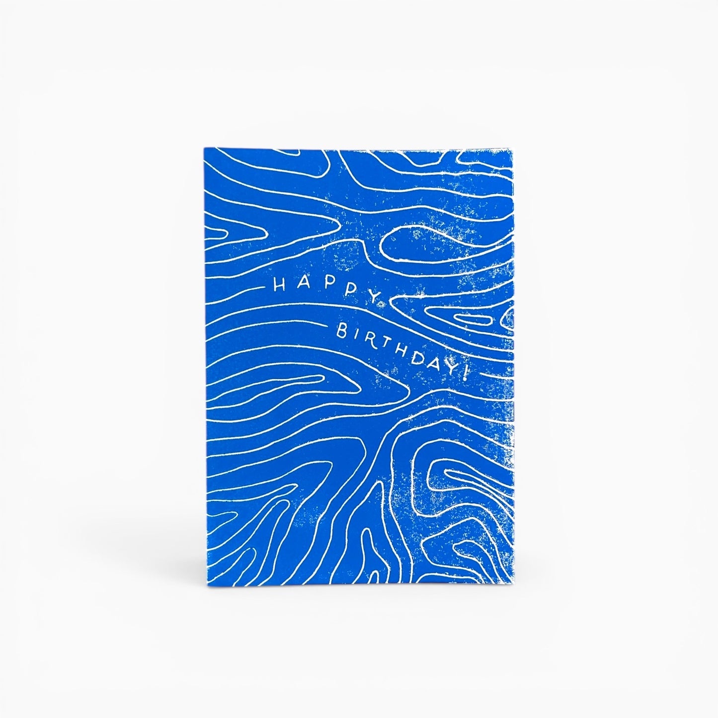 Happy birthday - kort I linoleums tryk