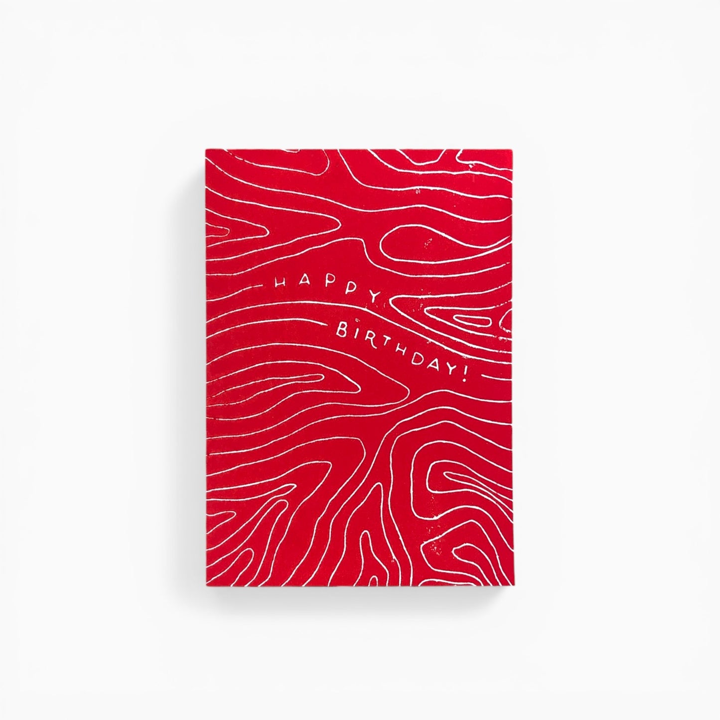 Happy birthday - kort I linoleums tryk