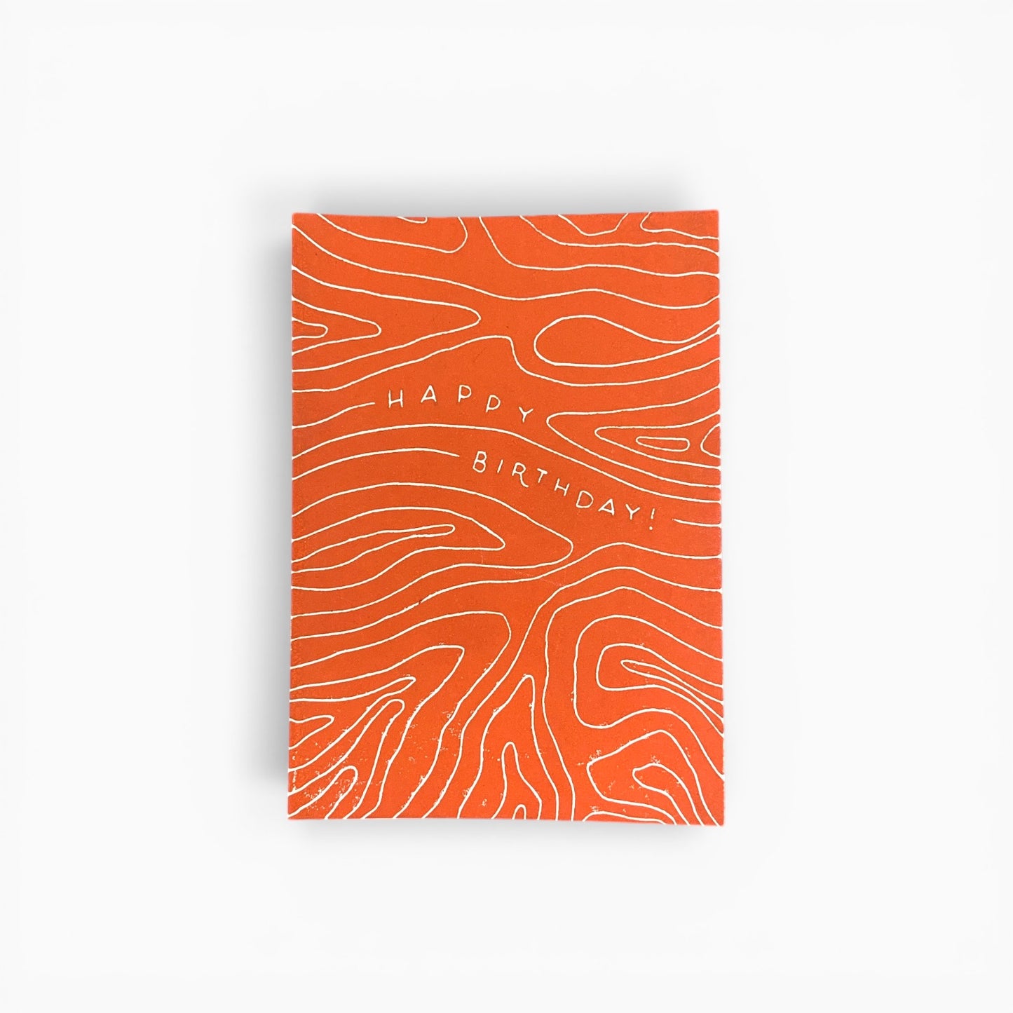 Happy birthday - kort I linoleums tryk