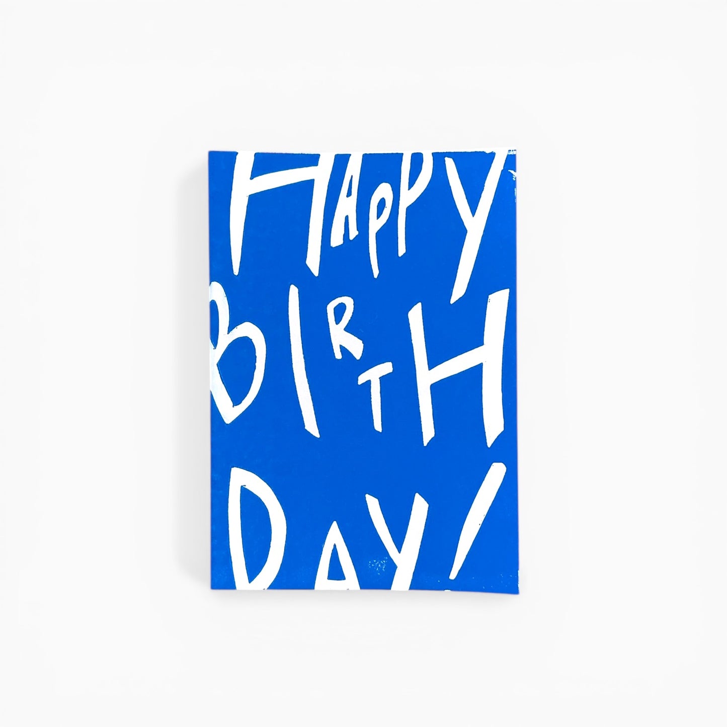 Happy birthday - kort I linoleums tryk