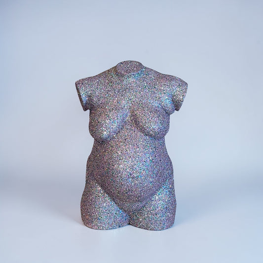Torso med multi glimmer – 3D-scannet skulptur af Fatbulous Bodies (Maja)