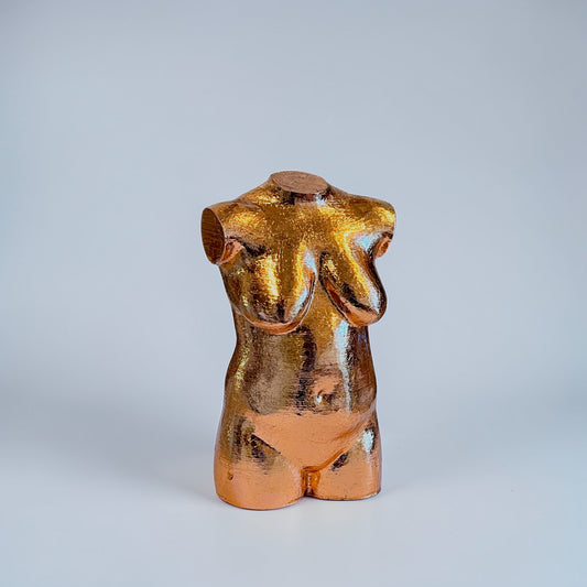 Torso med metallic kobber farve – 3D-scannet skulptur af Fatbulous Bodies
