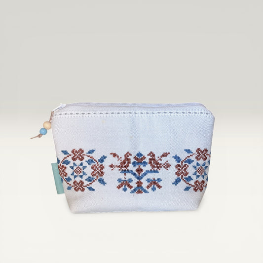 Pung med stramaj broderi