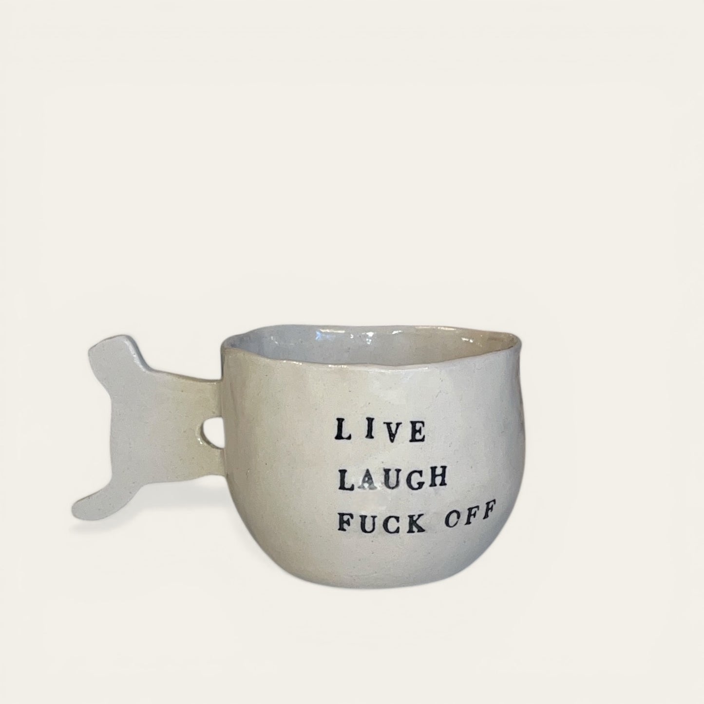 Krus med katte hank - Live, laugh, Fuck off